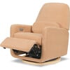 Arc Electronic Recliner & Swivel Glider With USB Port, Velvet Checker & Canyon Velvet Checker With Light Wood Base - Glider - 2