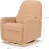 Arc Electronic Recliner & Swivel Glider With USB Port, Velvet Checker & Canyon Velvet Checker With Light Wood Base - Glider - 5