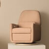 Arc Electronic Recliner & Swivel Glider With USB Port, Velvet Checker & Canyon Velvet Checker With Light Wood Base - Glider - 6