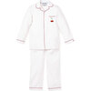 Petite Plume x Maisonette Kid's Twill Pajamas, Chéri Amour - Pajamas - 1 - thumbnail