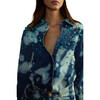 Women's Turquoise Stone Button-Up Shirt, Blue - Shirts - 5