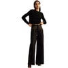 Women's Serena Studded Wide Leg Jeans, Black - Jeans - 1 - thumbnail