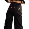 Women's Serena Studded Wide Leg Jeans, Black - Jeans - 2