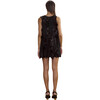 Women's Embellished Silk Mini Dress, Black - Dresses - 2