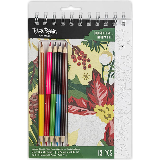 Colored Pencil: Color-by-Number - Holiday Botanical