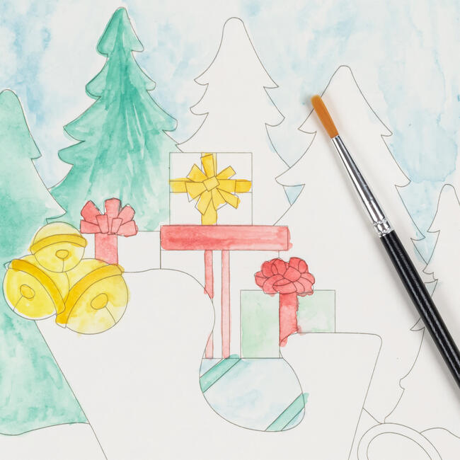 Watercolor Painting Pad: Holiday Cheer - Arts & Crafts - 3