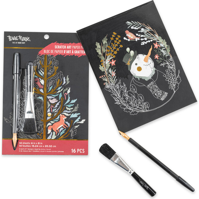 Scratch Art: Paper Pad - Woodland Holiday - Arts & Crafts - 2
