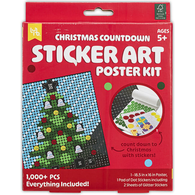 LYB: Christmas Countdown Sticker Art Poster Kit