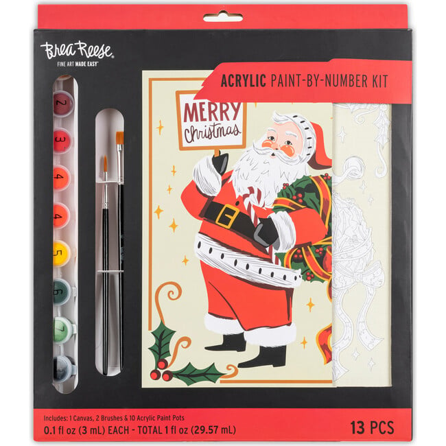 Acrylic Paint-By-Number Kit - Santa