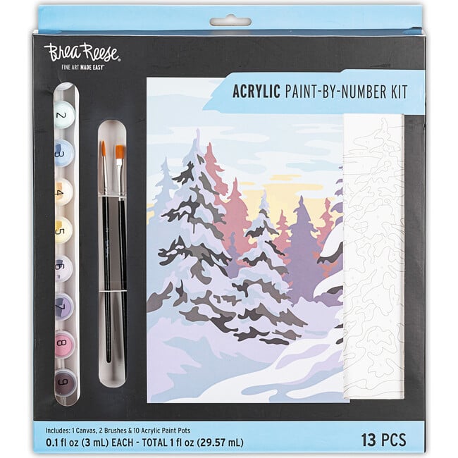 Acrylic Paint-By-Number Kit - Winter Wonderland