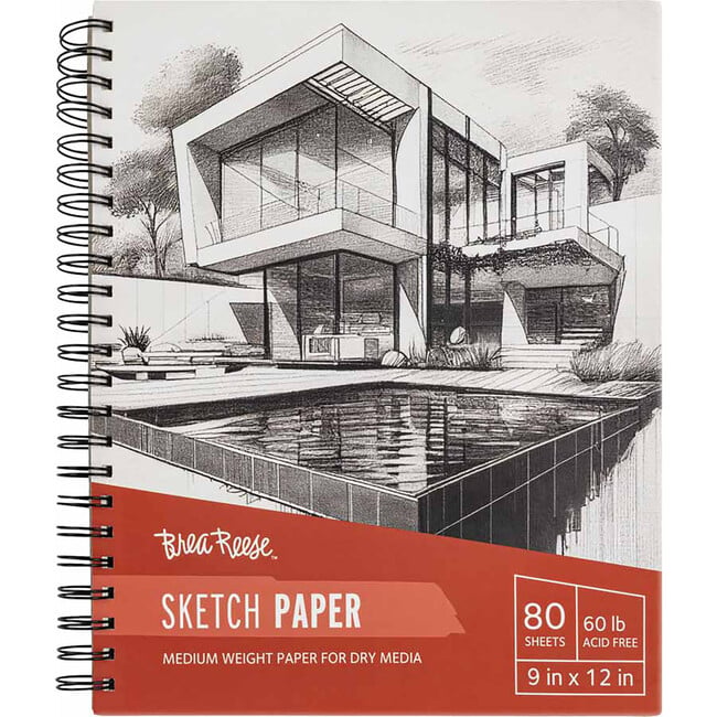 Spiral-Bound Paper Pad: Sketch - 9x12"