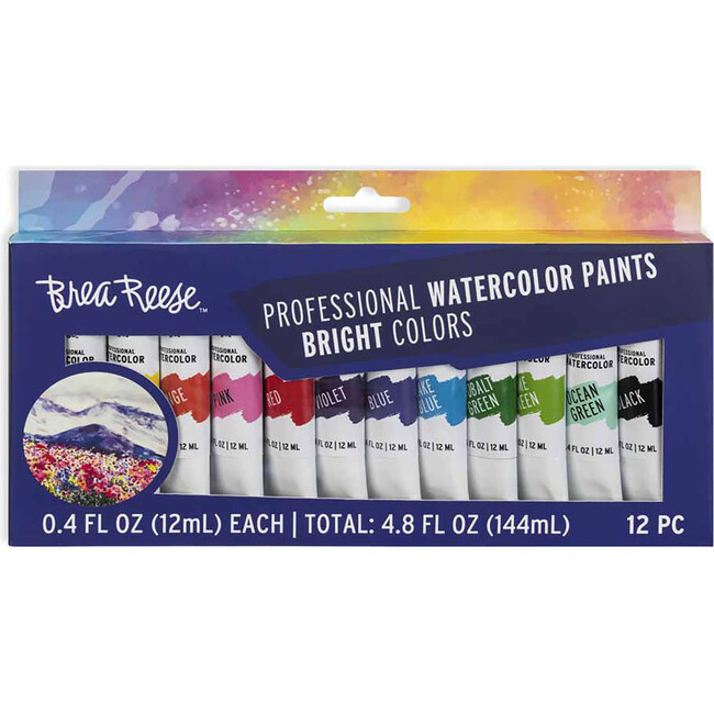 Professional Watercolor Paint Set: Bright Colors