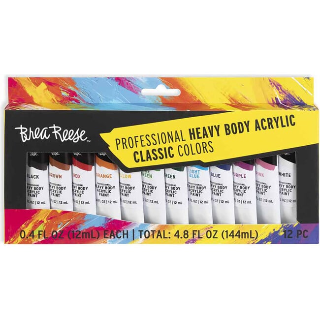 Professional Heavy Body Acrylics: Classic Colors - 12ct