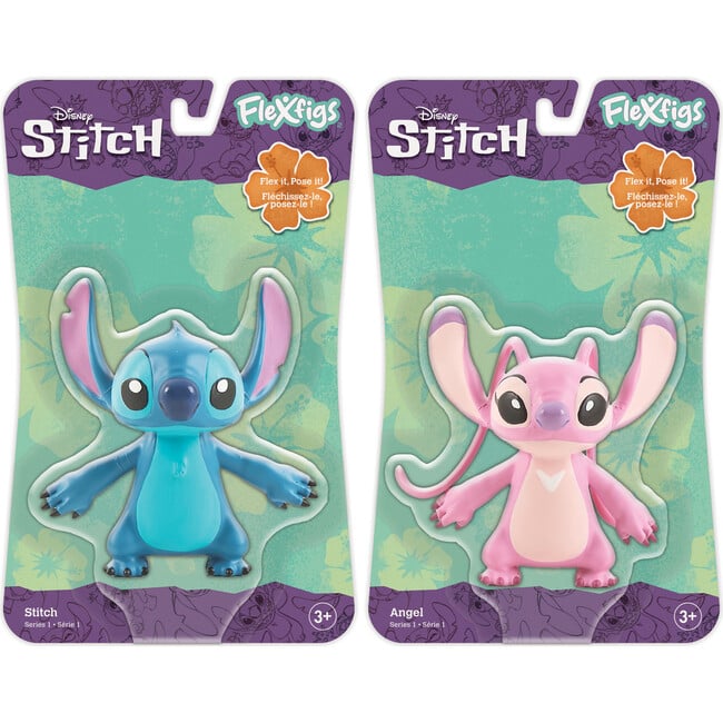 FleXfigs: Stitch & Angel - 2 Character Pack - Role Play Toys - 2