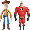 FleXfigs: Pixar Woody & Mr. Incredible - 2 Character Pack - Role Play Toys - 1 - thumbnail