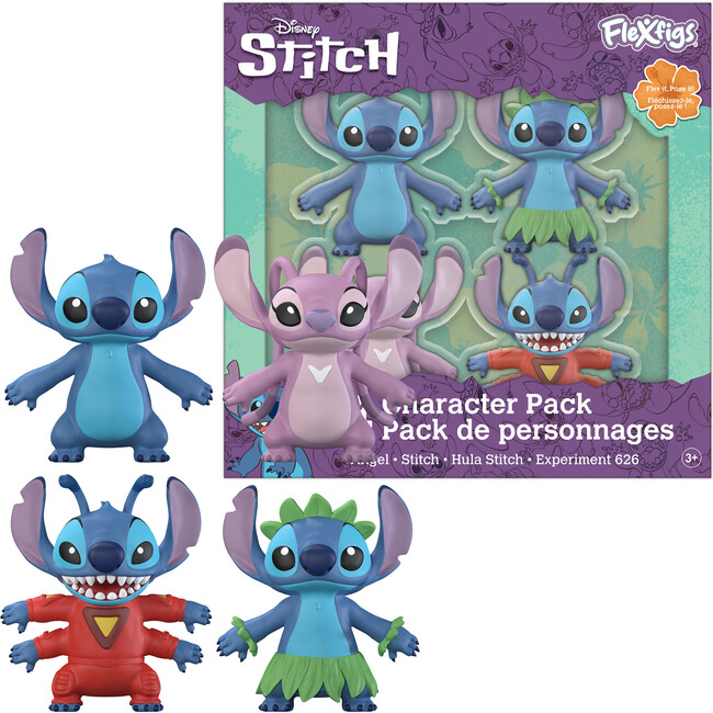 FleXfigs: Lilo & Stitch - 4 Character Pack - Role Play Toys - 3