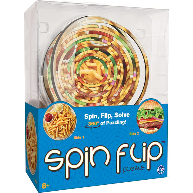 Spin Flip Puzzle: Burger & Fries