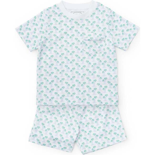 Charles Boys' Short Set, Palm Tree Isle Blue