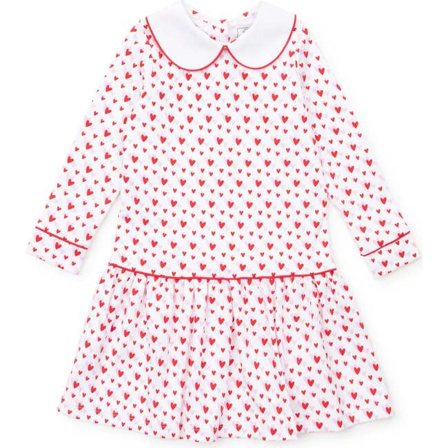 Lillian Girls' Dress, Heart to Heart Pink