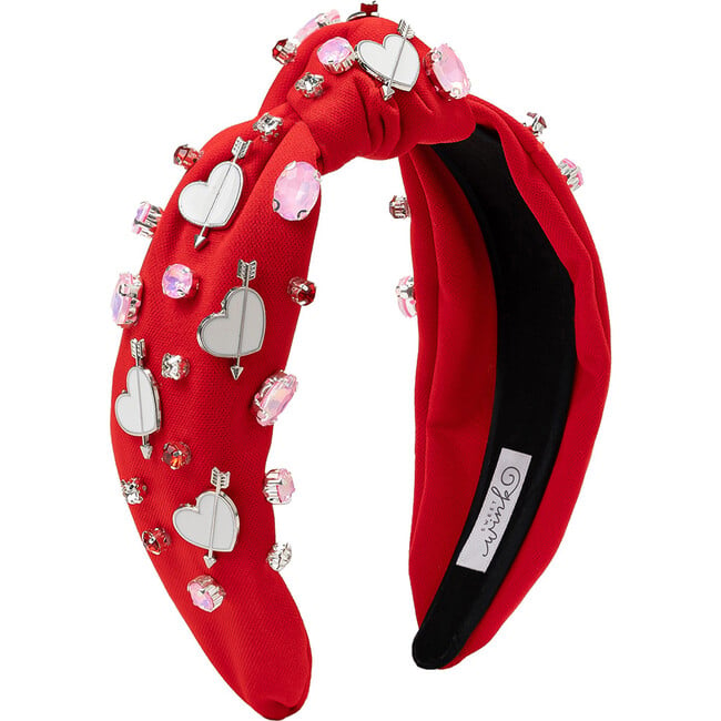 Valentine's Day Gemstone Women's Headband, Red