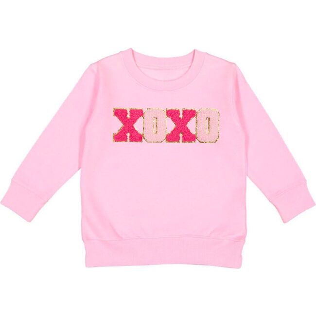 XOXO Patch Valentine's Day Sweatshirt, Pink