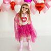 Pink Glitter Heart Valentine's Day Cape, Pink - Costume Accessories - 2