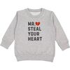 Mr. Steal Your Heart Valentine's Day Sweatshirt, Grey - Sweatshirts - 1 - thumbnail