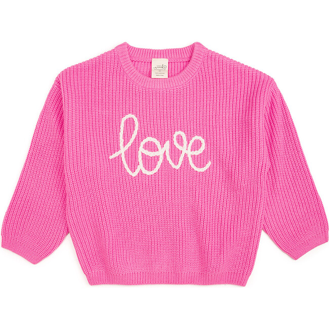 Love Valentine's Day Knit Sweater, Pink