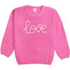 Love Valentine's Day Knit Adult Sweater, Pink - Sweaters - 1 - thumbnail