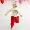 Love Bites Valentine's Day Long Sleeve Bodysuit, Natural - Onesies - 2