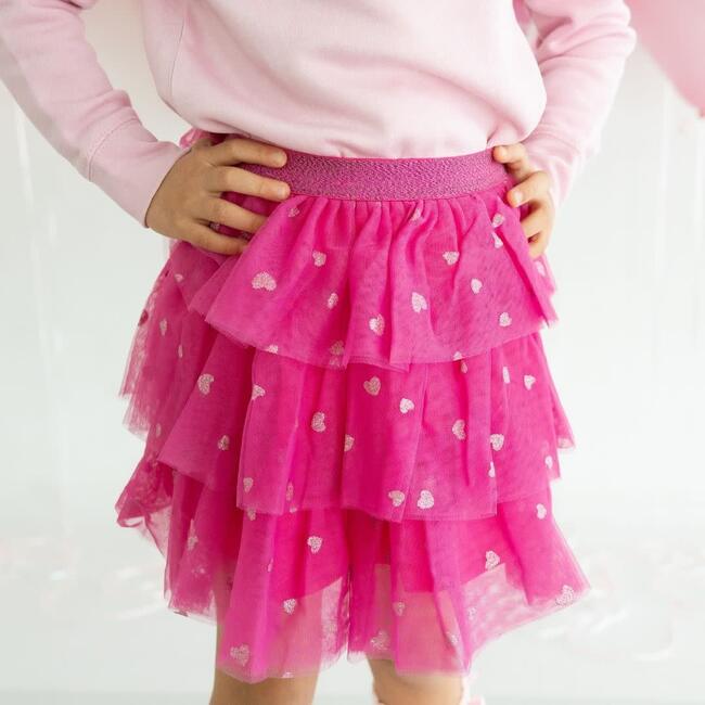 Heart Petal Valentine's Day Tutu, Pink - Skirts - 3