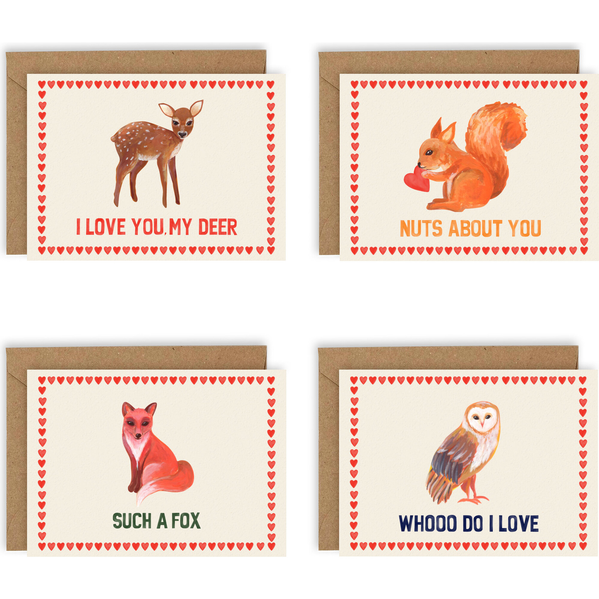 Valentine's Small Card Bundle (Pack Of 4) - Paper Goods - 1