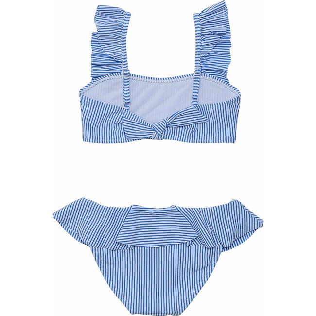 UPF50+ Square Neck Frilled Crop Bikini, Parisian Summer - Two Pieces - 2