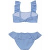 UPF50+ Square Neck Frilled Crop Bikini, Parisian Summer - Two Pieces - 2