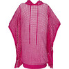 Reagan Textured Airy Fit Cover-Up Poncho, Hot Pink - Cover-Ups - 1 - thumbnail