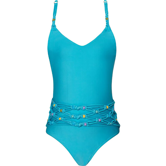 Little Beaded Waist Brynn One-Piece Swimsuit, Kai