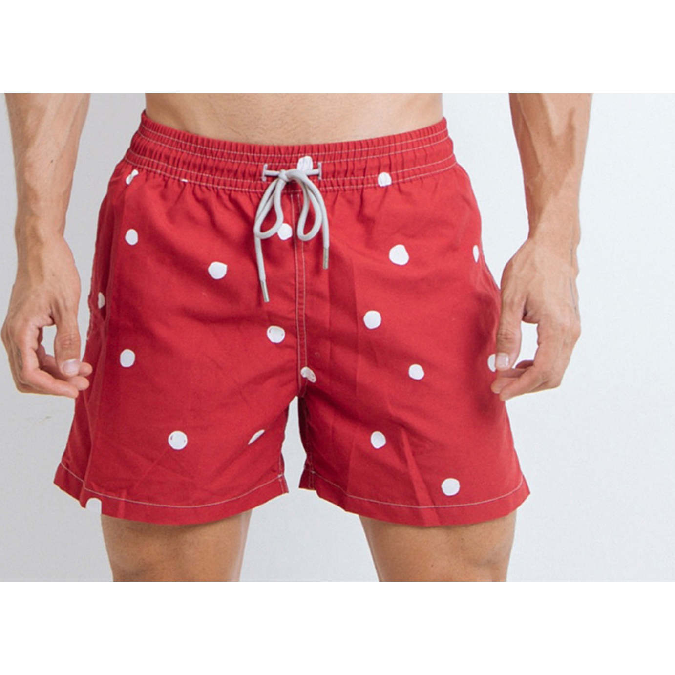 Tom wine dots trunk men - Swim Trunks - 1