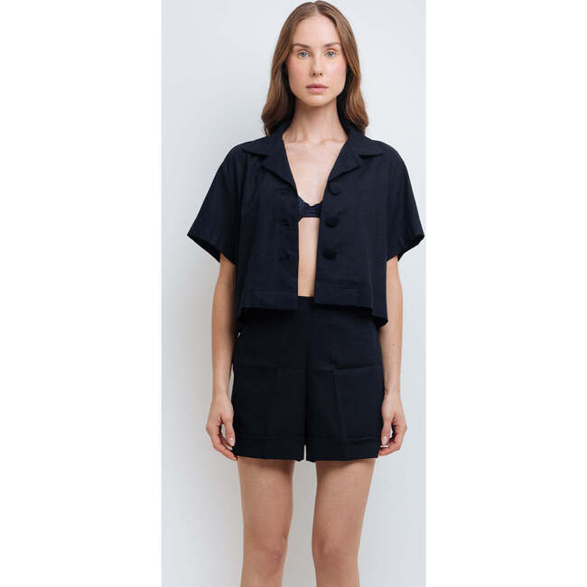 Set Arlet women shirt. Claudette navy blue short