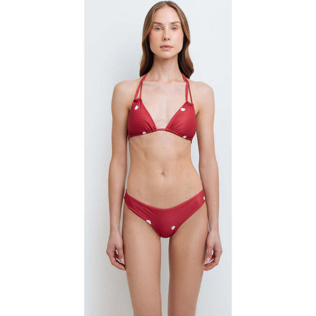 Ruby wine dots women bikini bottom