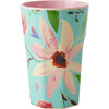 Melamine Selma Flower Print Tall 13.5oz Cup, Mint - Tableware - 1 - thumbnail