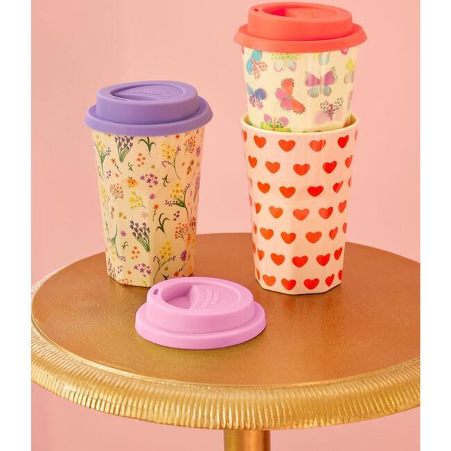 Silicone Lid For Tall Melamine Cups, Assorted Pinkish Colors (Pack Of 3) - Tableware - 3