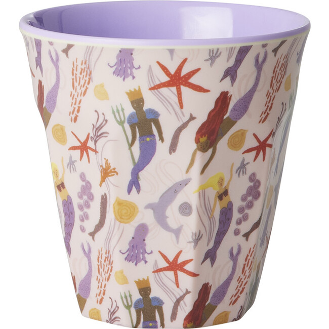 Melamine Mermaid Print  Medium 8.4oz Cup, Lavender