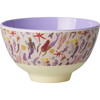 Melamine Mermaid Print Small 10.1oz Bowl, Lavender - Tableware - 1 - thumbnail