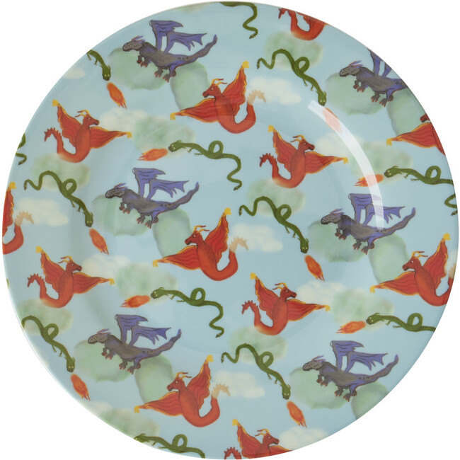 Melamine Kids Side Plate, Dragon Print