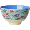 Melamine Dragon Print Small 10.1oz Bowl, Blue - Tableware - 1 - thumbnail