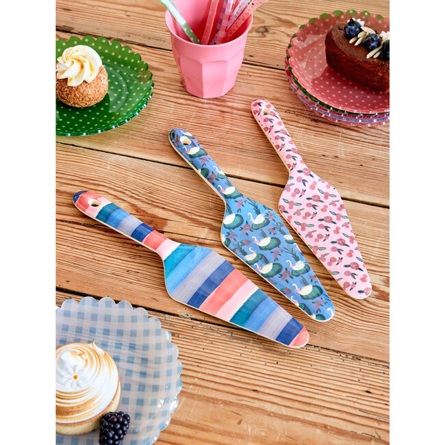 Melamine A New York Minute Print Cake Server, Assorted Colors (Pack Of 3) - Tableware - 2