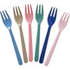 Melamine A New York Minute Cake Forks, Assorted Colors (Pack Of 6) - Tableware - 1 - thumbnail