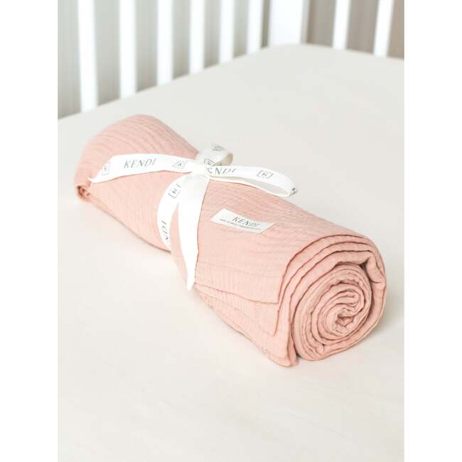 Muslin Swaddle Blanket Clay - Swaddles - 6