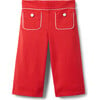 Wide Leg Patch Pocket Pant, Red - Pants - 1 - thumbnail