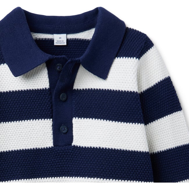 Striped Polo Sweater - Sweaters - 2